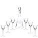 Glass Liqueur Carafe And Six Glasses Art Nouveau Style Glass Carafe For Wine, Vodka