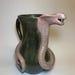 Hamdmade Ceramic Carafe With Snake.