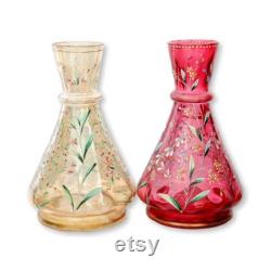 Hand-Enameled Carafes, Red and White Wines