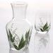 Hand Painted Carafe Set Lily Of The Valley Design