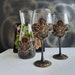 Hand Decorated Wine Glasses And Decanter. Anniversary Wine. Carafe Set With Glasses In Black And Gold. Wedding Gift. Housewarming Gift.