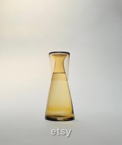 Handblown Bedside Carafe, Amber Gold