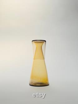 Handblown Bedside Carafe, Amber Gold