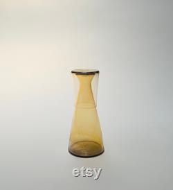 Handblown Bedside Carafe, Amber Gold