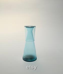 Handblown Bedside Carafe, Copper Blue