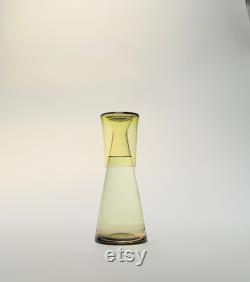 Handblown Bedside Carafe, Olive Green