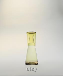 Handblown Bedside Carafe, Olive Green