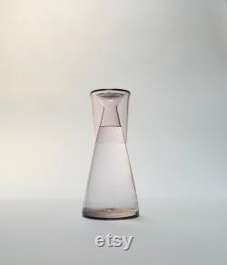 Handblown Bedside Carafe, Rose Gold