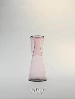 Handblown Bedside Carafe, Rose Gold