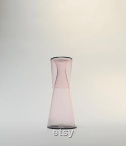 Handblown Bedside Carafe, Rose Gold