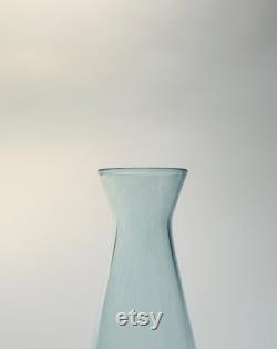 Handblown Bedside Carafe, Steel Blue