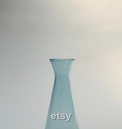 Handblown Bedside Carafe, Steel Blue