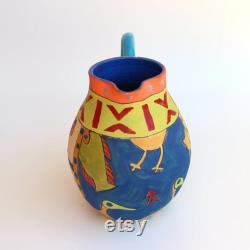 Handmade Ceramic Pitcher, Jag for Water,Hand Painted Pitcher, READY TO SHIP