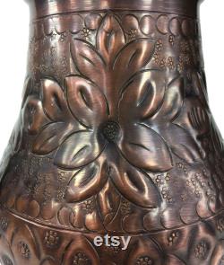 Handmade Copper Carafe Jug Maras Turkey