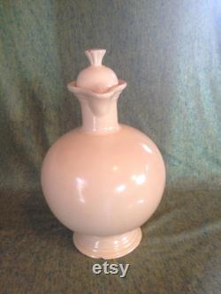 Iconic Ivory Fiestaware Carafe, Decanter with original Lid and Cork, Homer Laughlin Circa 1936-1946