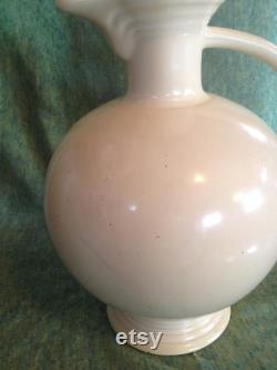 Iconic Ivory Fiestaware Carafe, Decanter with original Lid and Cork, Homer Laughlin Circa 1936-1946