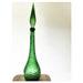 Italian Green 'genie' Decanter 1970s Empoli Glass
