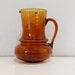 Italian Amber Carafe Antique Amber Pitcher Handled Amber Carafe Amber Vase Amber Glass Jug