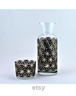 Jug,bedside jug,specially designed Jug,Water Jar and Glass,Bedroom Water Bottle, black and white jug ,new year gift