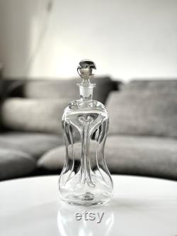 Large clear Holmegaard Kluk Kluk decanter, Holmegaard Decanter designed by Jacob Bang, Kluk Kluk glass decanter, Holmegaard decanter