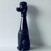 Large Poodle Shaped Decanter In Black Glass