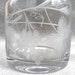 Large Vintage Wine Carafe 1970-80's Etched Glass Grape Leaf Thick Glass