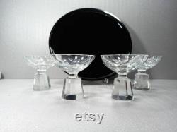 Liqueur Glasses Rock Crystal Set of 4 Crystal Glass Tablets
