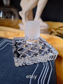 Luxurious crystal glass carafe with diamond motif 1970s