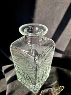 Luxurious crystal glass carafe with diamond motif 1970s