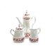 Meakin J And G Sterling Colonial English Ironstone Red Coffee Pot Sugar Creamer Set