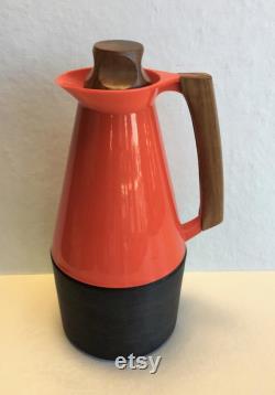 Mid-Century Carafe with Teak Accents