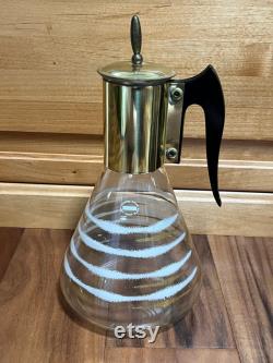 Mid Century Modern Corning Ware Glass Carafe NEW RARE PATTERN