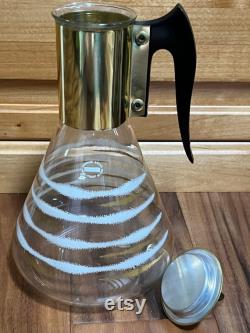 Mid Century Modern Corning Ware Glass Carafe NEW RARE PATTERN