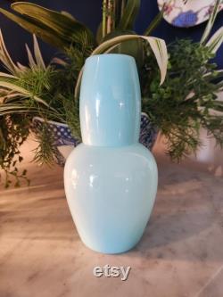 Morgantown Trudy Light Blue Tumble Up Bedside Carafe, home accent, bedroom decor, gift for home