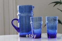 Moroccan glass pitcher, Kitchen and Dining, 1L Capacity Pitcher, moroccan drinkware, Eco Friendly Gift, gifts for wife.
