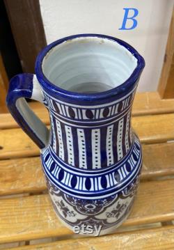 Moroccan pitcher in blue of Fes made the old-time. Hand-painted and handmade. Moroccan pitcher handmade hand painted ,blue