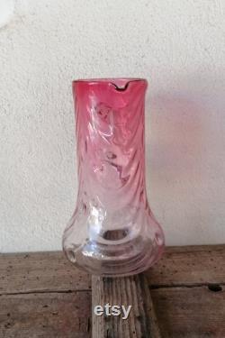 Mug, blown glass, jug, 20s, Italian, water, wine, table decoration, house, pink glass,