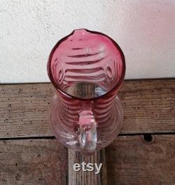 Mug, blown glass, jug, 20s, Italian, water, wine, table decoration, house, pink glass,