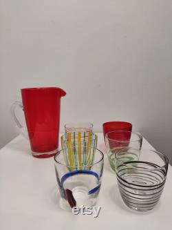 Murano Glass Carafe 6 glasses