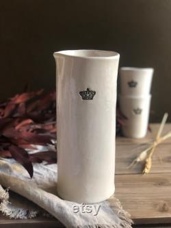 New crown carafe pourer handmade ceramics Rebecca collection (made to order)