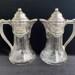 Pair Carafes With Silver
