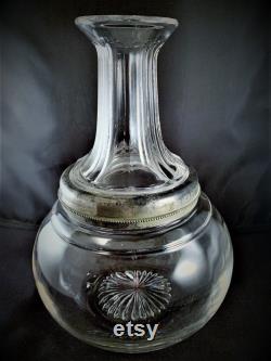 Perfection Glass Company Antique Glass Water Carafe, Dated March 30th, 1897, Vintage Two Piece Water Carafe, Elegant Dining, Wine Carafe