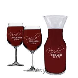 Personalized Wine Carafe, Custom Carafe, Engraved Wine Decanter Set, Monogrammed Wine Water Dispenser Aerator Breather Pourer