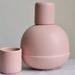 Pink Carafe With Two Cups Large Mexican Contemporary Ceramics