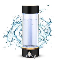 Portable Hydrogen Rich Water Cup USB Rechargeable Ionized Water Generator, Glass Hydrogen Generator Water Bottle Health Cup