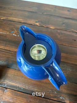 Postmodern Leifheit Columbus Thermal Carafe by Hans Slany Design c1980 in Blue