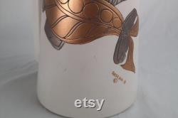 RARE FIND Sascha Brastoff Coffee Carafe with gold silver NW American native motif