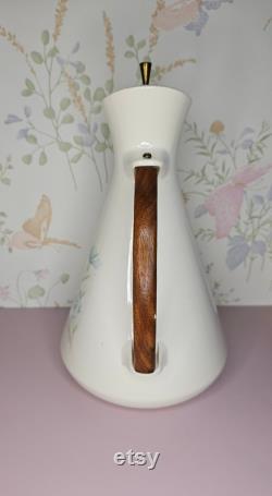 RARE Vintage Taylor Smith Taylor Boutonniere Carafe with Wood Lid and Handle