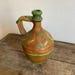 Res Vintage Earthenware Clay Handmade Pottery Jug Bottle Water Wine Oil Circa 1960-70's Hungarian, Pot, Flask, Terracotta, Pitcher