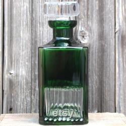 ROCHEFORT Crystal green whisky carafe